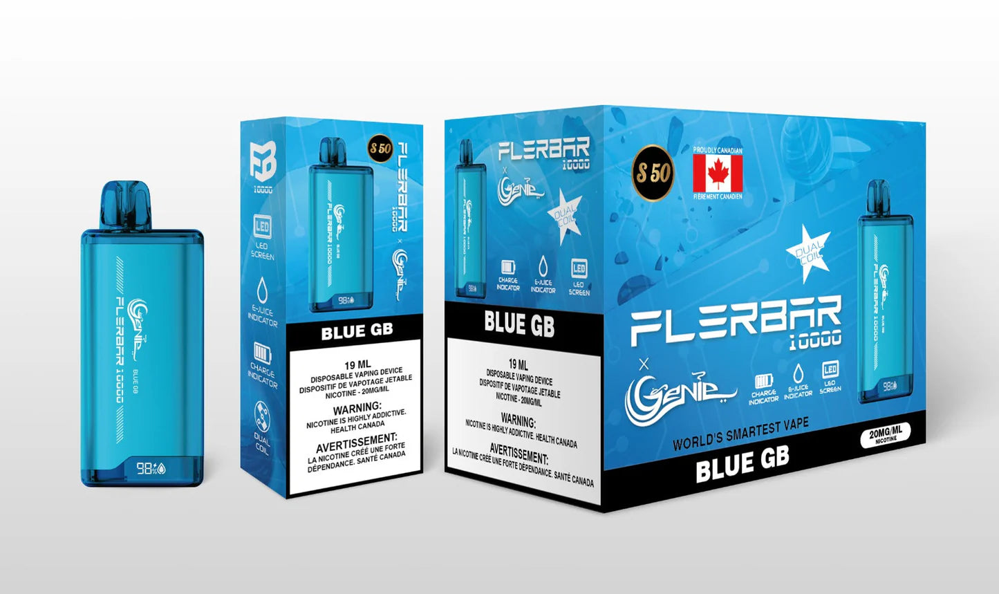 FLERBAR X GENIE 10000 PUFFS ( 10 IN A BOX )