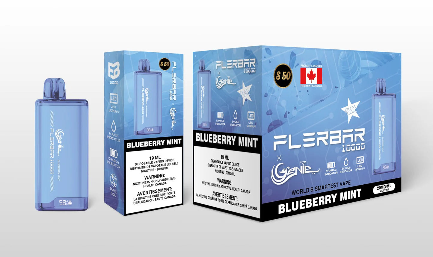 FLERBAR X GENIE 10000 PUFFS ( 10 IN A BOX )
