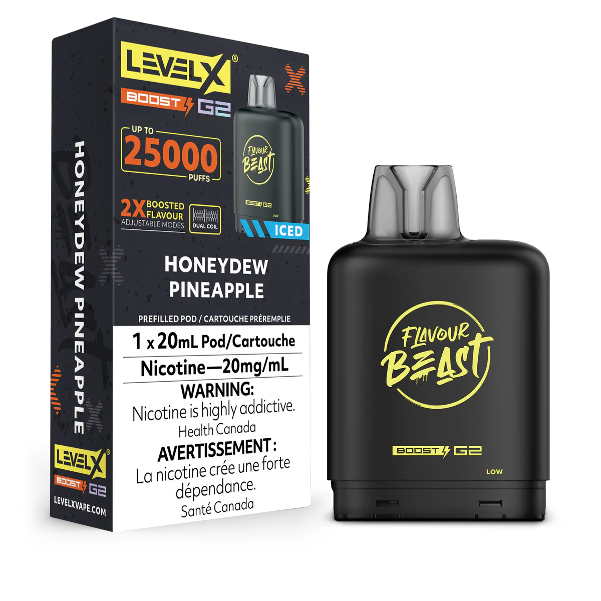 BOÎTES DE BOOST G2 DE NIVEAU X DE LA BÊTE DE SAVEUR 25 000 (ON)