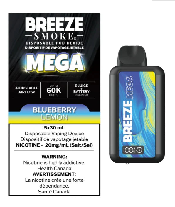 BREEZE MEGA 60K - RECHARGEABLE DISPOSABLE VAPE Galaxy Vapes Inc. BREEZE MEGA 60K - RECHARGEABLE DISPOSABLE VAPE Galaxy Vapes Inc.