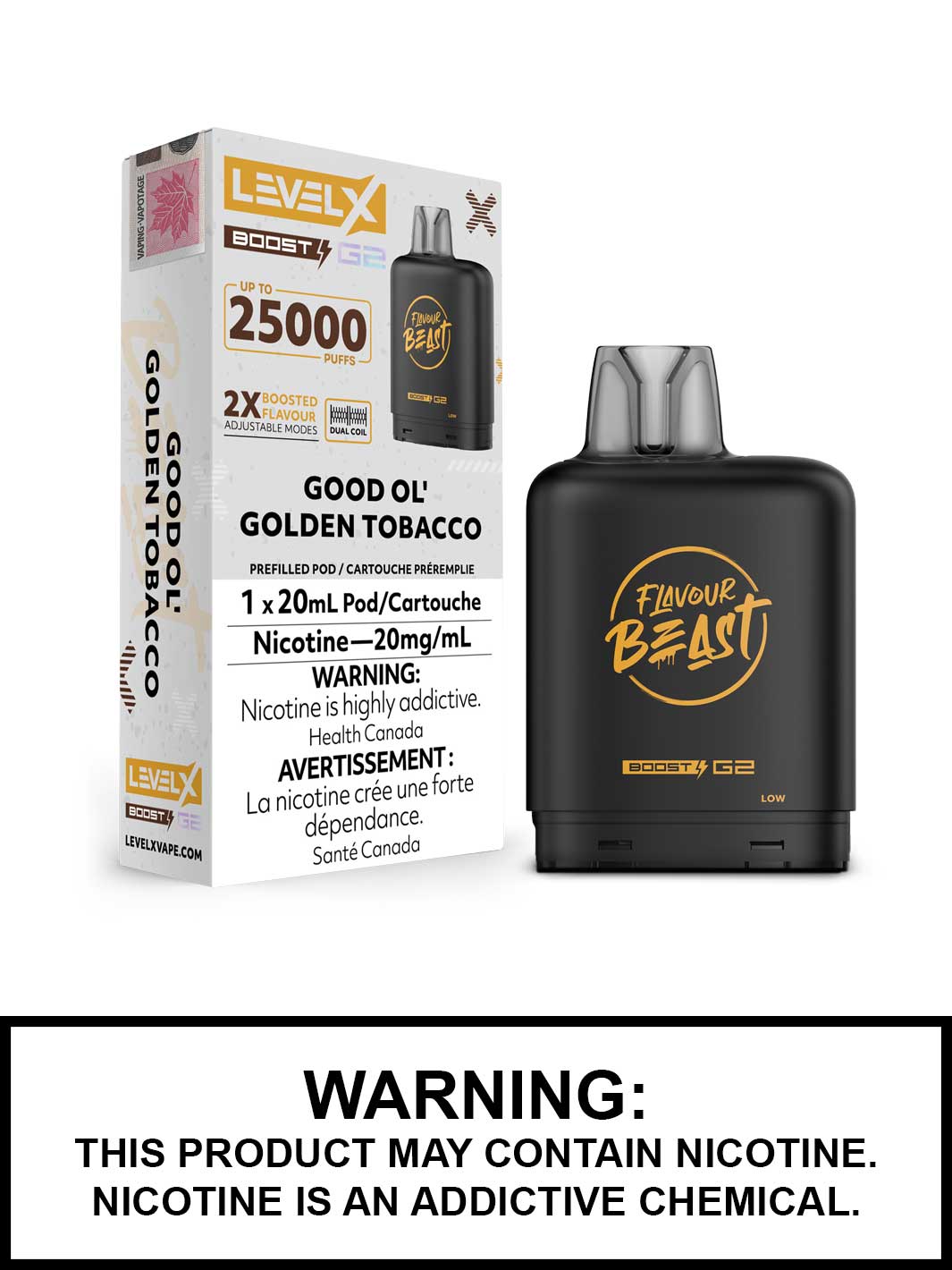 BOÎTES DE BOOST G2 DE NIVEAU X DE LA BÊTE DE SAVEUR 25 000 (ON)