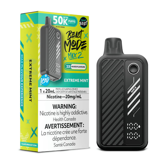 flavour beast beast mode max 2 50k extreme mint disposable vape 20mg