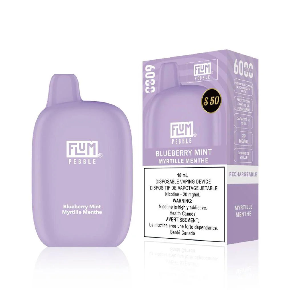 Flum Pebble6000 S50 Rechargeable Vape Blueberry Mint