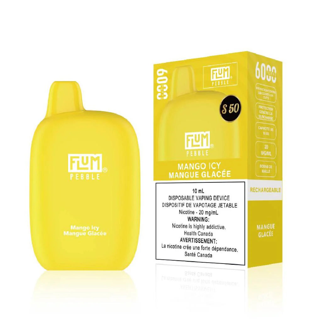Flum Pebble6000 S50 Rechargeable Vape Mango Icy