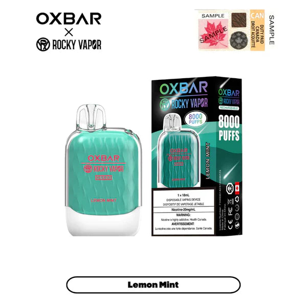 Oxbar G8000 Rechargeable Disposable Vape Lemon Mint