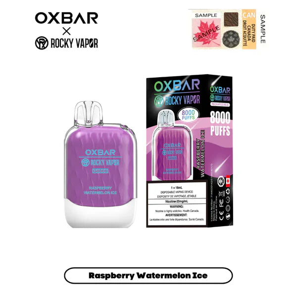 Oxbar G8000 Rechargeable Disposable Vape Raspberry Watermelon Ice