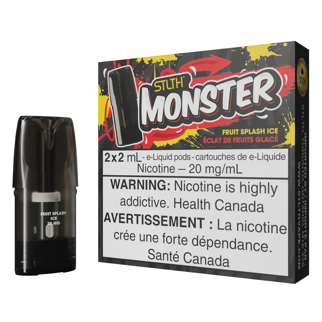 Stlth Monster Pod Mesh Coil 2x2ml Fruit Splash Ice