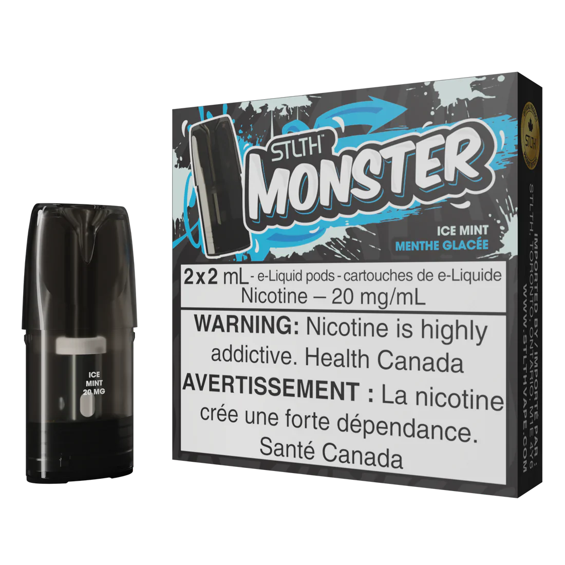 Stlth Monster Pod Mesh Coil 2x2ml Ice Mint
