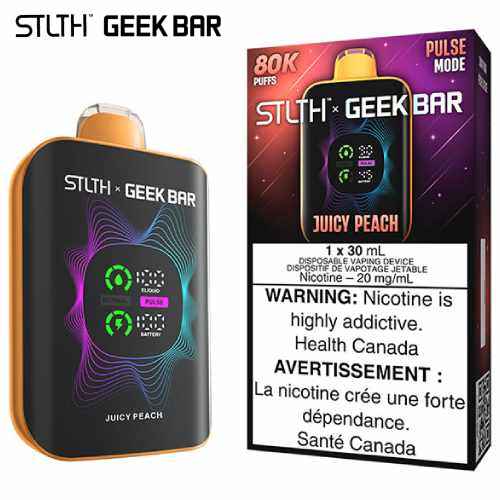 stlth x geekbar 80k juicy peach disposable vape 20mg