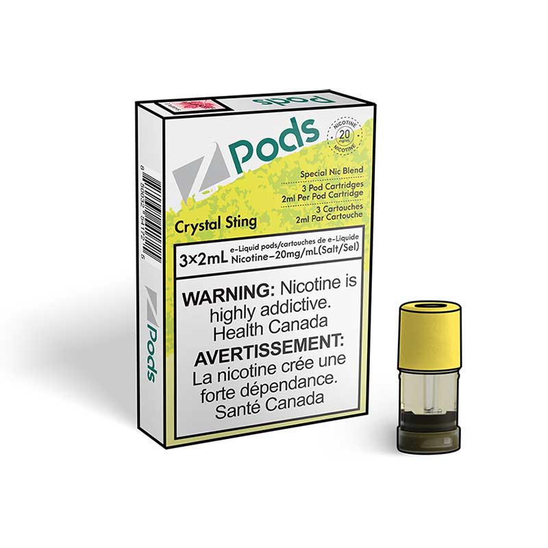 z pods stlth compatible crystal sting 20mg