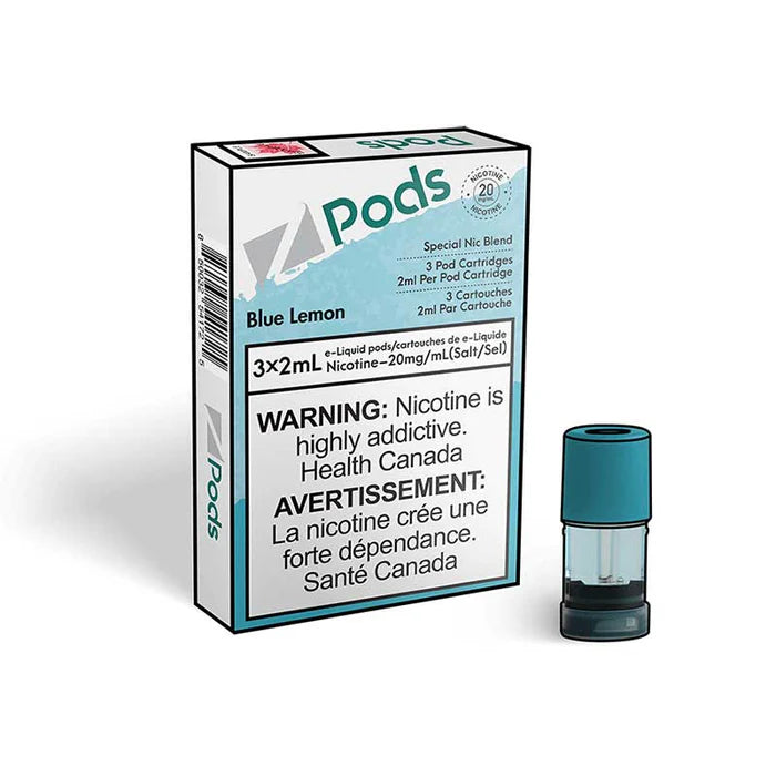z pods stlth device compatible blue lemon 20mg