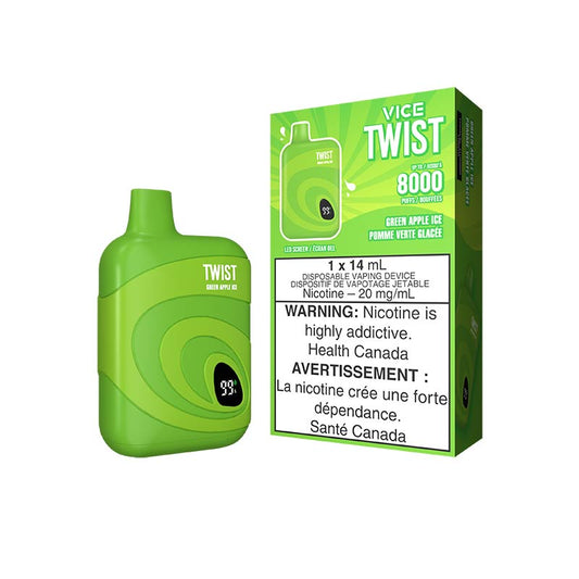 VICE TWIST 8000 -  Green Apple Ice