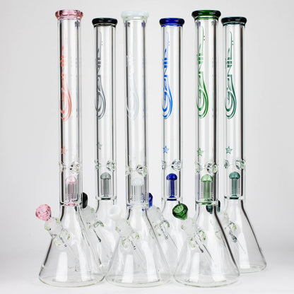 GENIE | 24" 9mm SINGLE PERCOLATOR GLASS WATER BONG