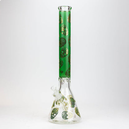 20" SKULL PATTERNED 9mm GLASS WATER BONG