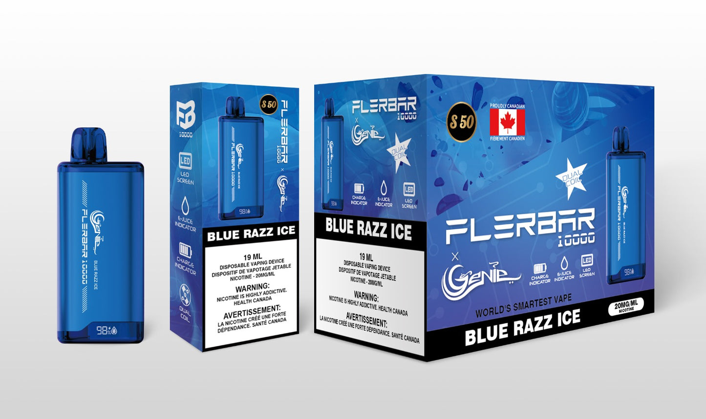FLERBAR x GENIE - BLUE RAZZ ICE