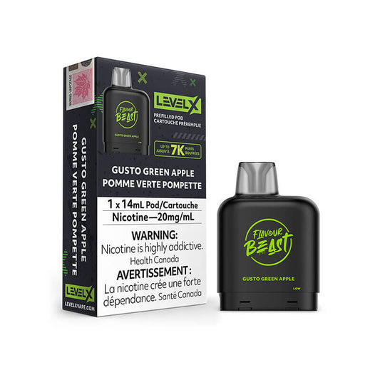Level X 7K Gusto Green Apple Flavour Beast Pods