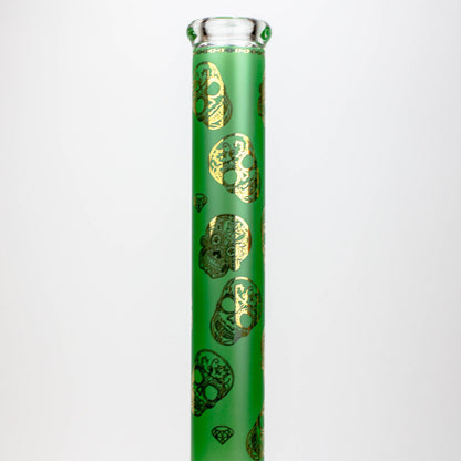 20" SKULL PATTERNED 9mm GLASS WATER BONG