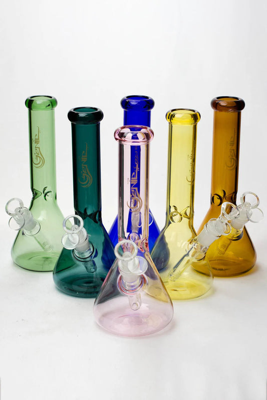 GENIE | 10" COLOR TUBE GLASS WATER BONG