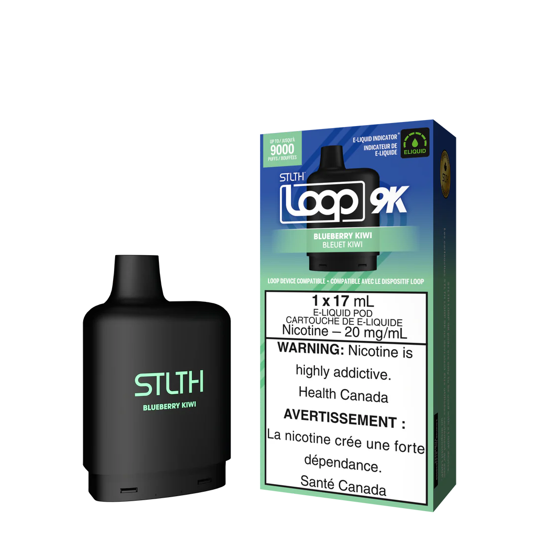 STLTH LOOP 9K POD PACK - BLUEBERRY KIWI