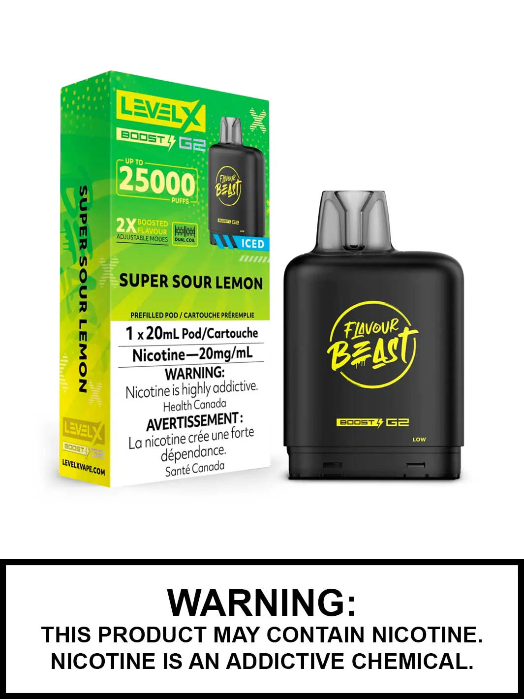 FLAVOUR BEAST LEVEL X BOOST G2 PODS 25K (ON)