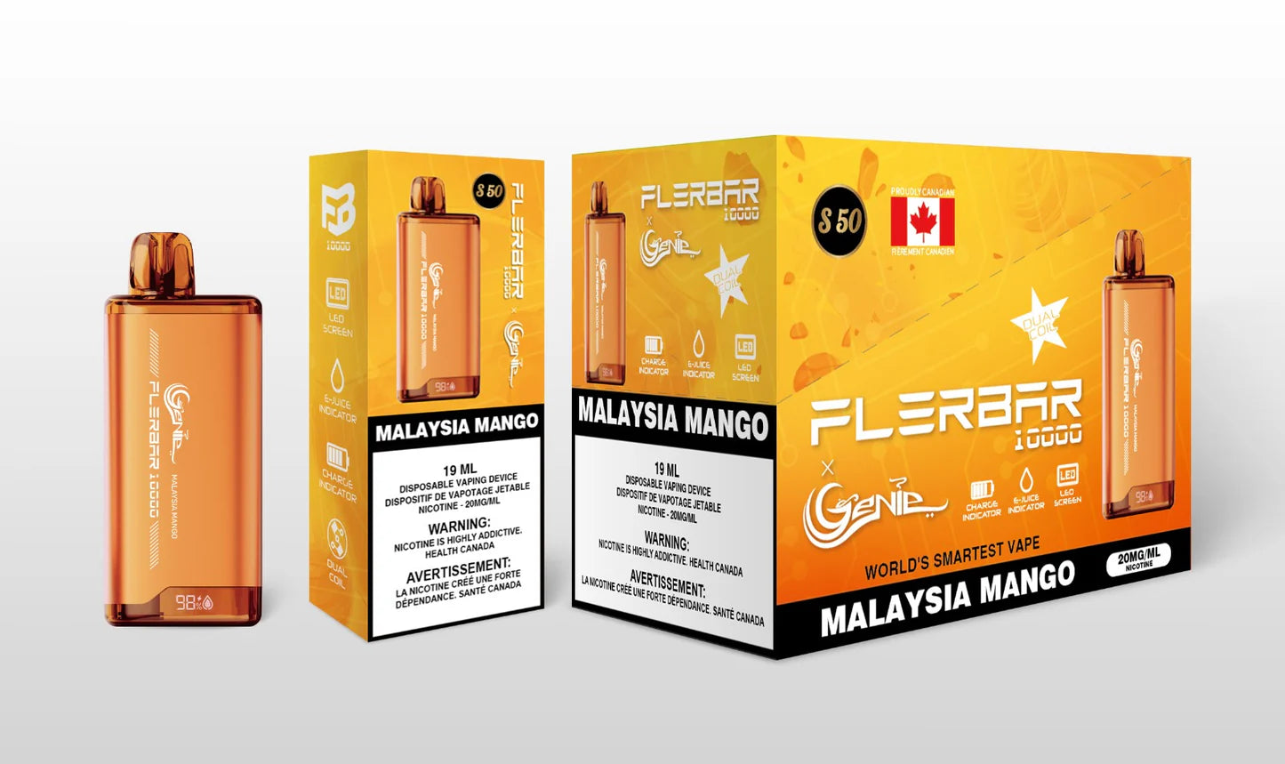 FLERBAR X GENIE 10000 PUFFS ( 10 IN A BOX )