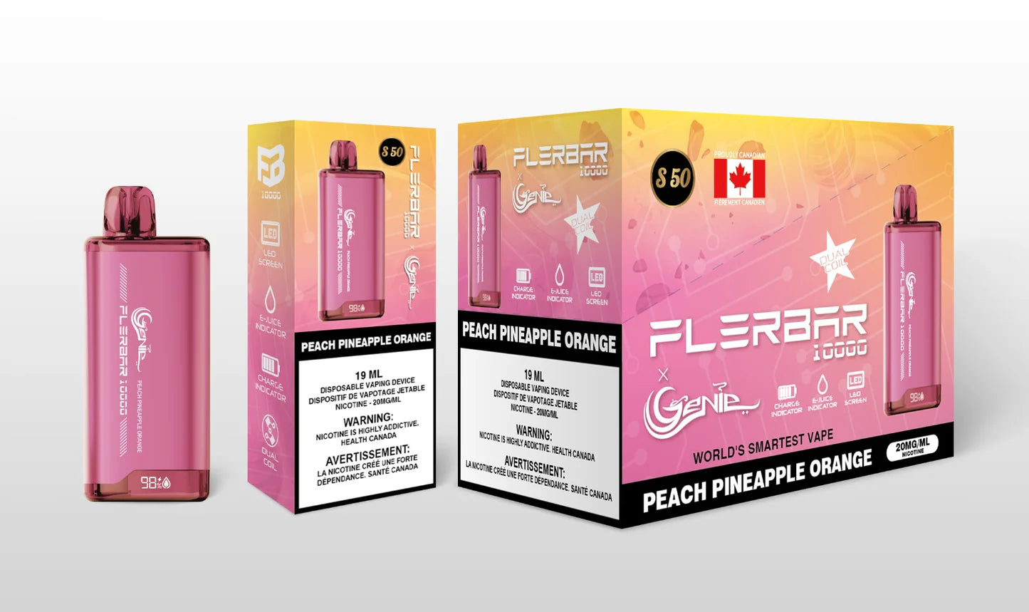 FLERBAR X GENIE 10000 PUFFS ( 10 IN A BOX )