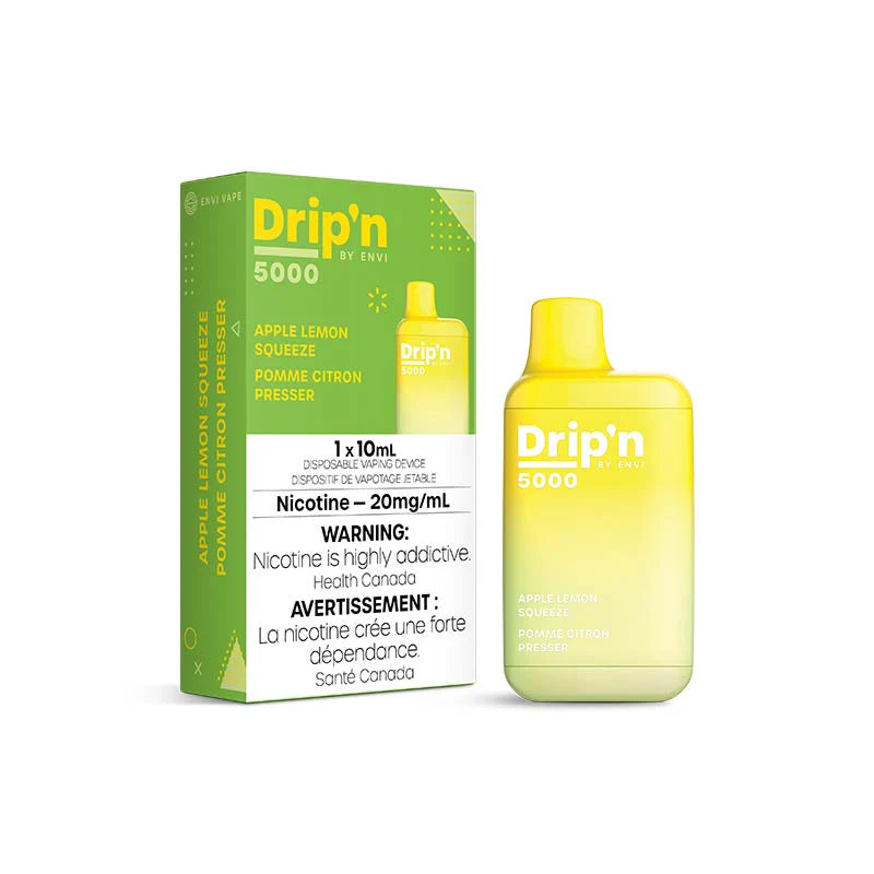 Dripn5000 Rechargeable Disposable Vape Apple Lemon Squeeze