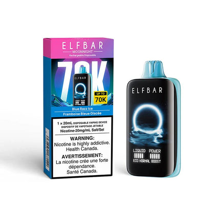 elfbar moonnight 70k blue razz ice disposable vape 20mg