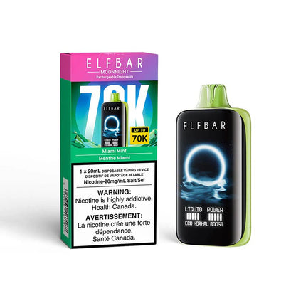 elfar moonnight 70k miami mint disposable vape 20mg