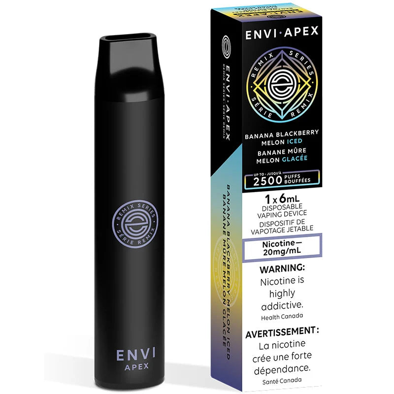 Envi Apex2500 Disposable Vape Banana Blackberry Melon Iced