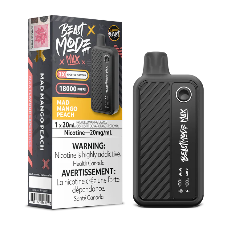 Flavour Beast Beast Mode18000 Rechargeable Vape Mad Mango Peach