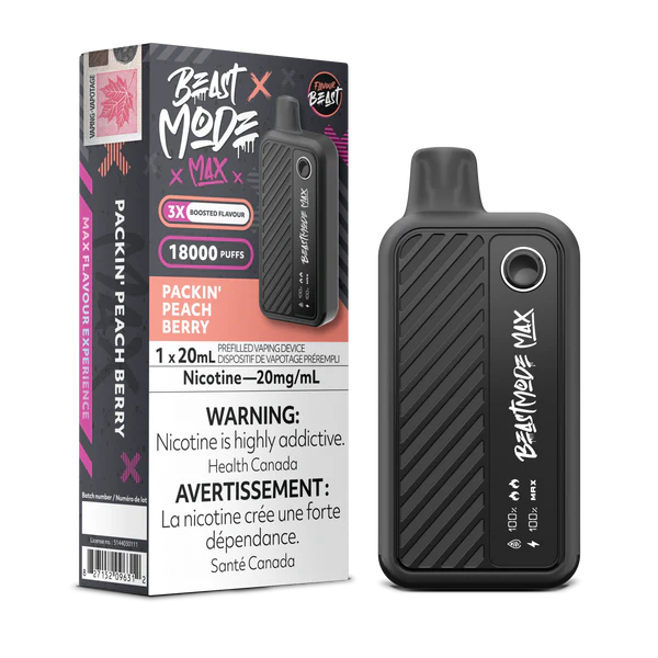 Flavour Beast Beast Mode18000 Rechargeable Vape Packin Peach Berry