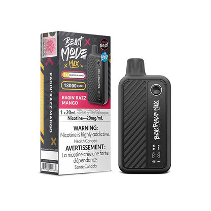 Flavour Beast Beast Mode18000 Rechargeable Vape Ragin Razz Mango Iced