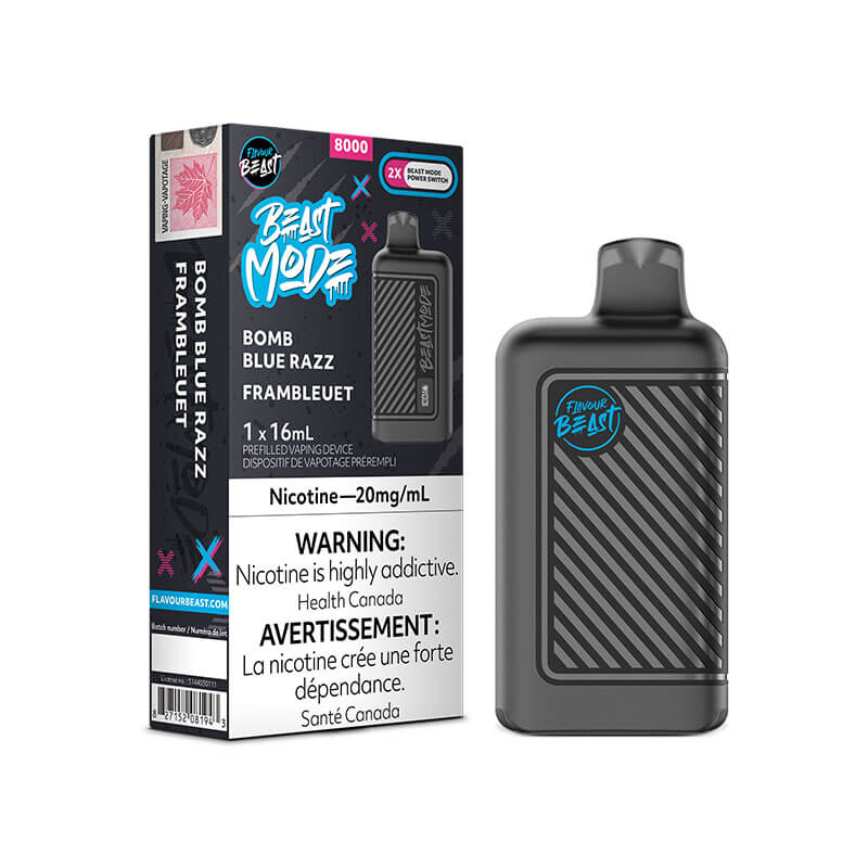 Flavour Beast Beast Mode8000 Rechargeable Vape Bomb Blue Razz