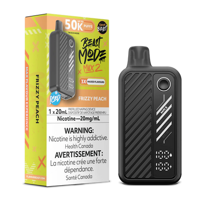 flavour beast beast mode max 2 50k frizzy peach disposable vape 20mg