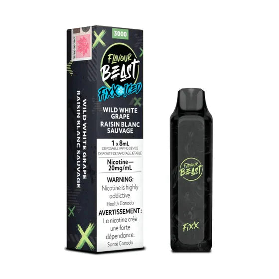 Flavour Beast Fixx3000 Vape Wild White Grape Iced