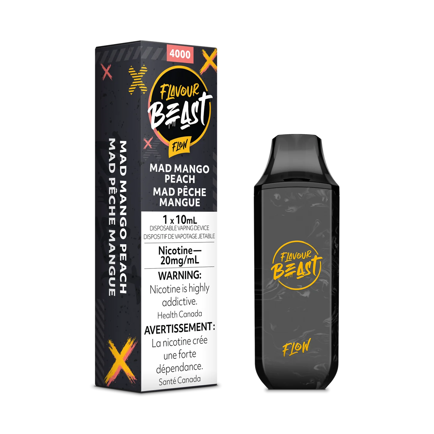 Flavour Beast Flow4000 Rechargeable Vape Mad Mango Peach