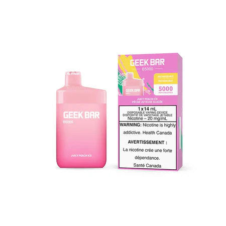 Geekbar B5000 Rechargeable Disposable Vape Juicy Peach Ice