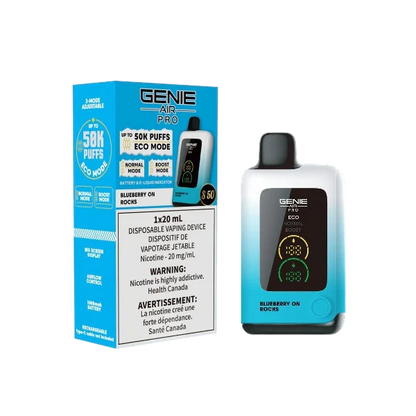 genie air pro 50k s50 blueberry on rocks disposable vape 20mg