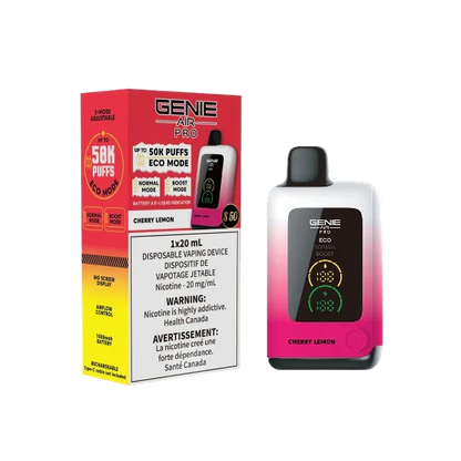 genie air pro 50k s50 cherry lemon disposable vape 20mg