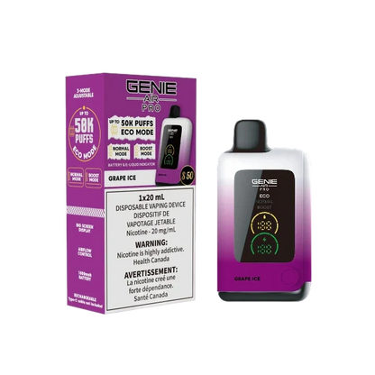 genie air pro 50k s50 grape ice disposable vape 20mg