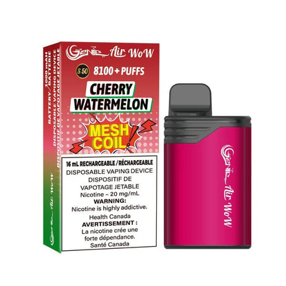 genie air wow 8100 s50 cherry watermelon disposable vape 20mg