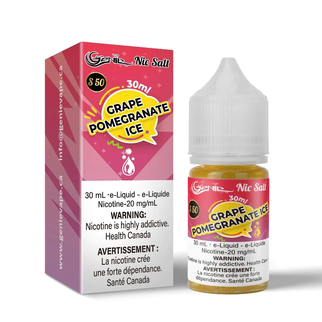 Genie Nic Salt E Liquid s50 30ml Grape Pomegranate Ice