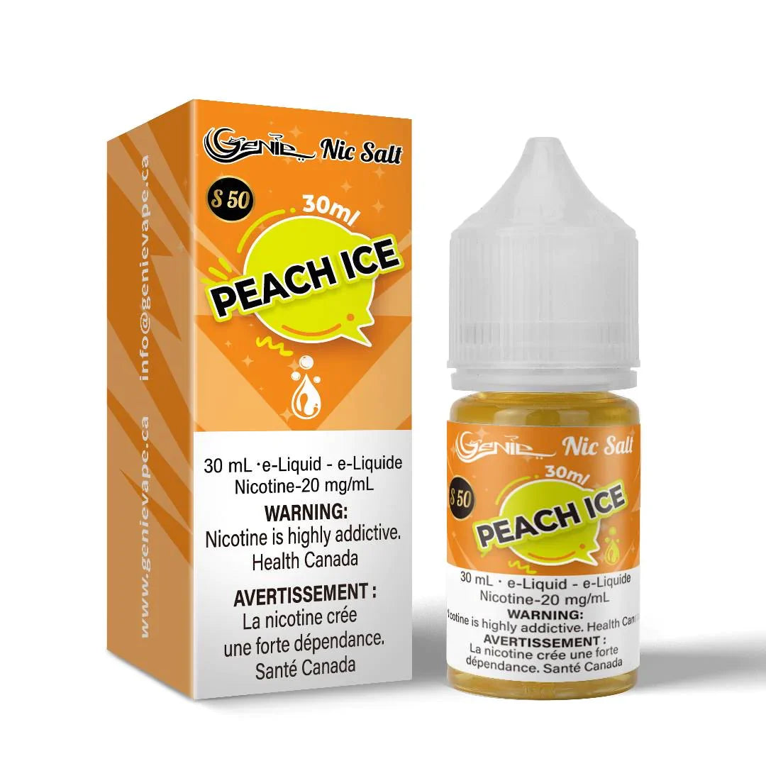 Genie Nic Salt E Liquid s50 30ml Peach Ice