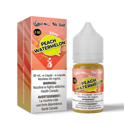 Genie Nic Salt E Liquid s50 30ml Peach Watermelon