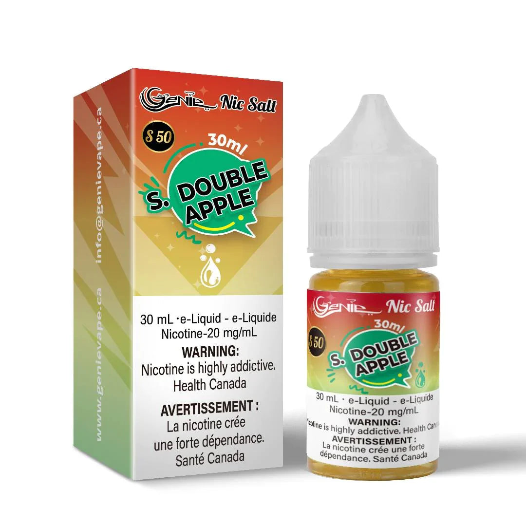 Genie Nic Salt E Liquid s50 30ml Sour Double Apple