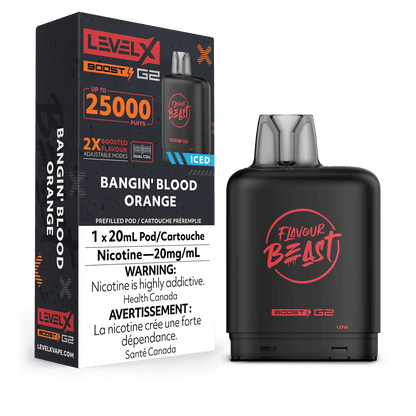 Level x boost g2 25k bangin blood orange iced
