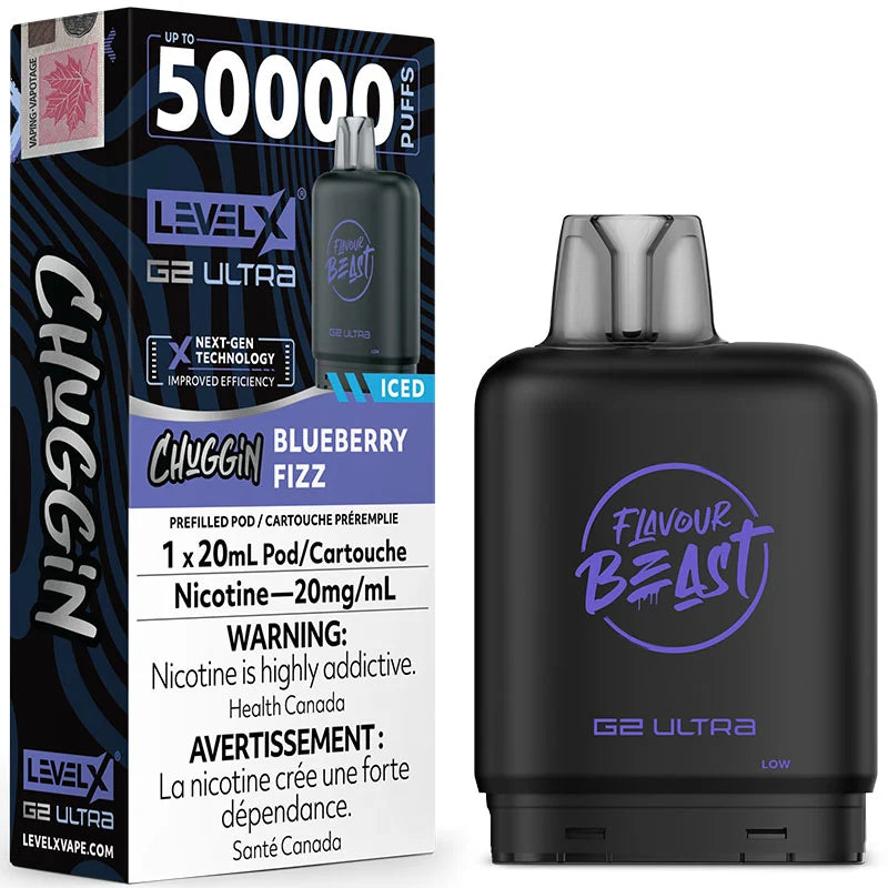 level x g2 ultra 50k pods blueberry fizz 20mg