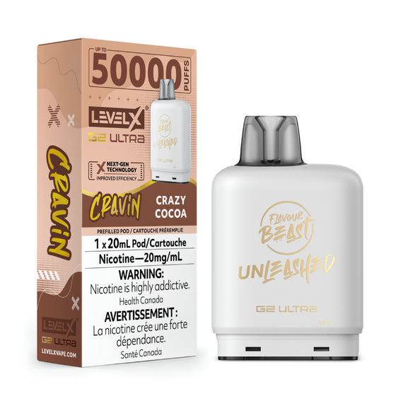 level x g2 ultra 50k pods crazy cocoa 20mg
