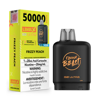 level x g2 ultra 50k pods frizzy peach 20mg